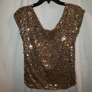 GOLD SEQUIN TOP
